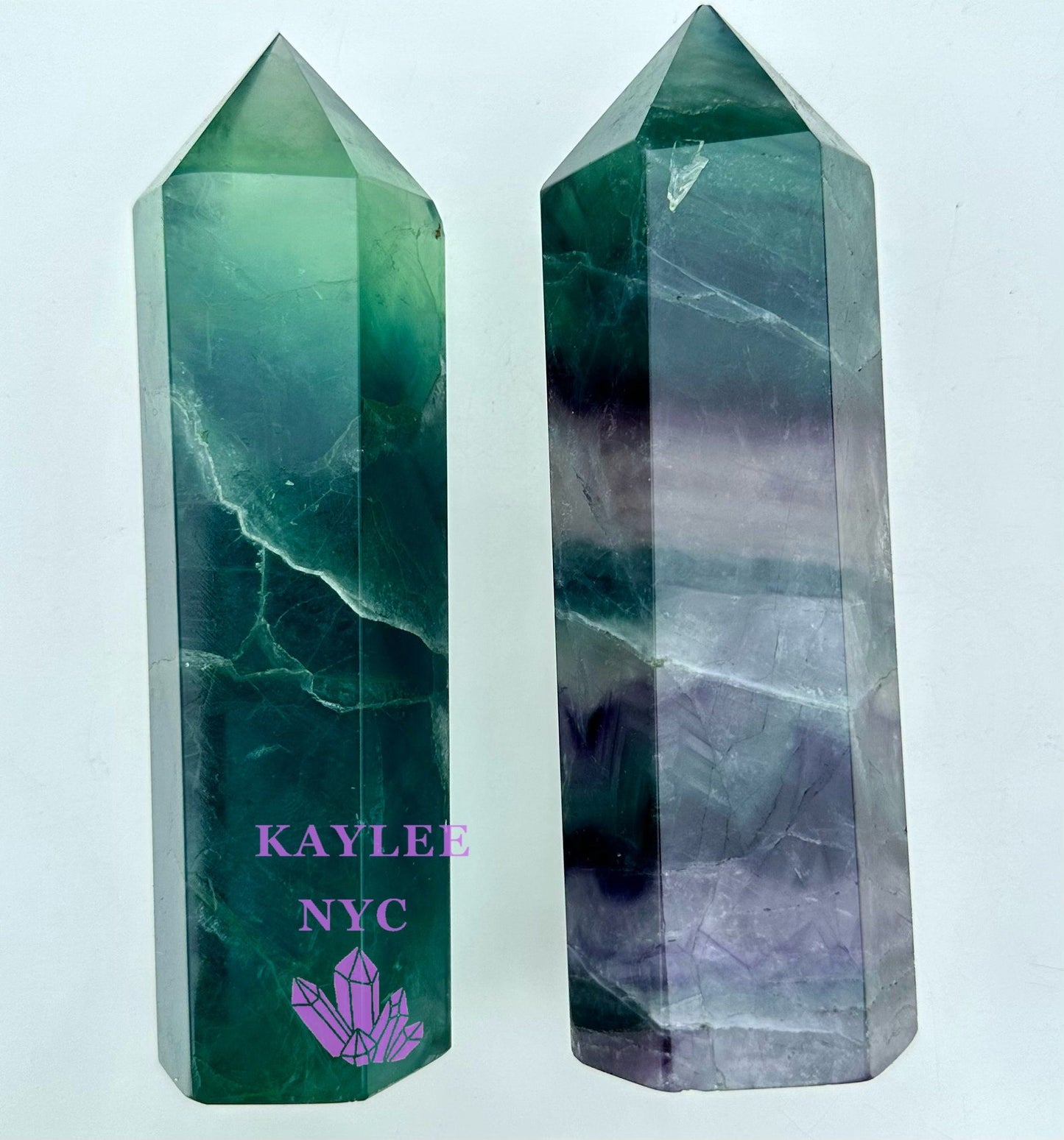 Wholesale Lot 2-3 PCs Natural Fluorite Obelisk Point Crystal Energy Tower