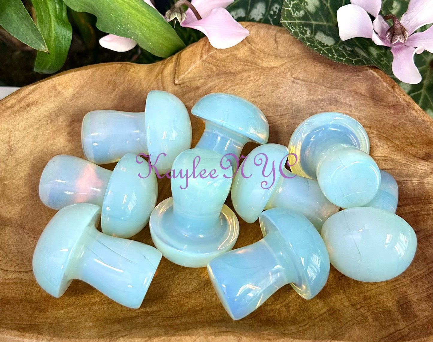 Wholesale Lot 9 PCs 2” Opalite  Mushroom Healing Energy