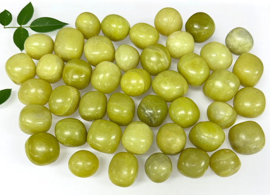 2 lbs Natural Olive Jade Tumble Crystal Healing Energy