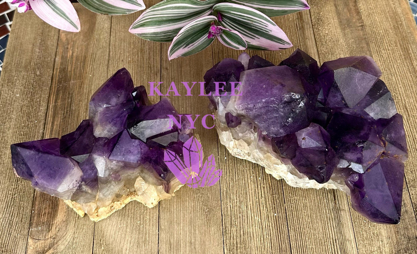 Wholesale Lot 2-3 PCs Natural Amethyst Cluster 6.8-7lbs Healing Energy