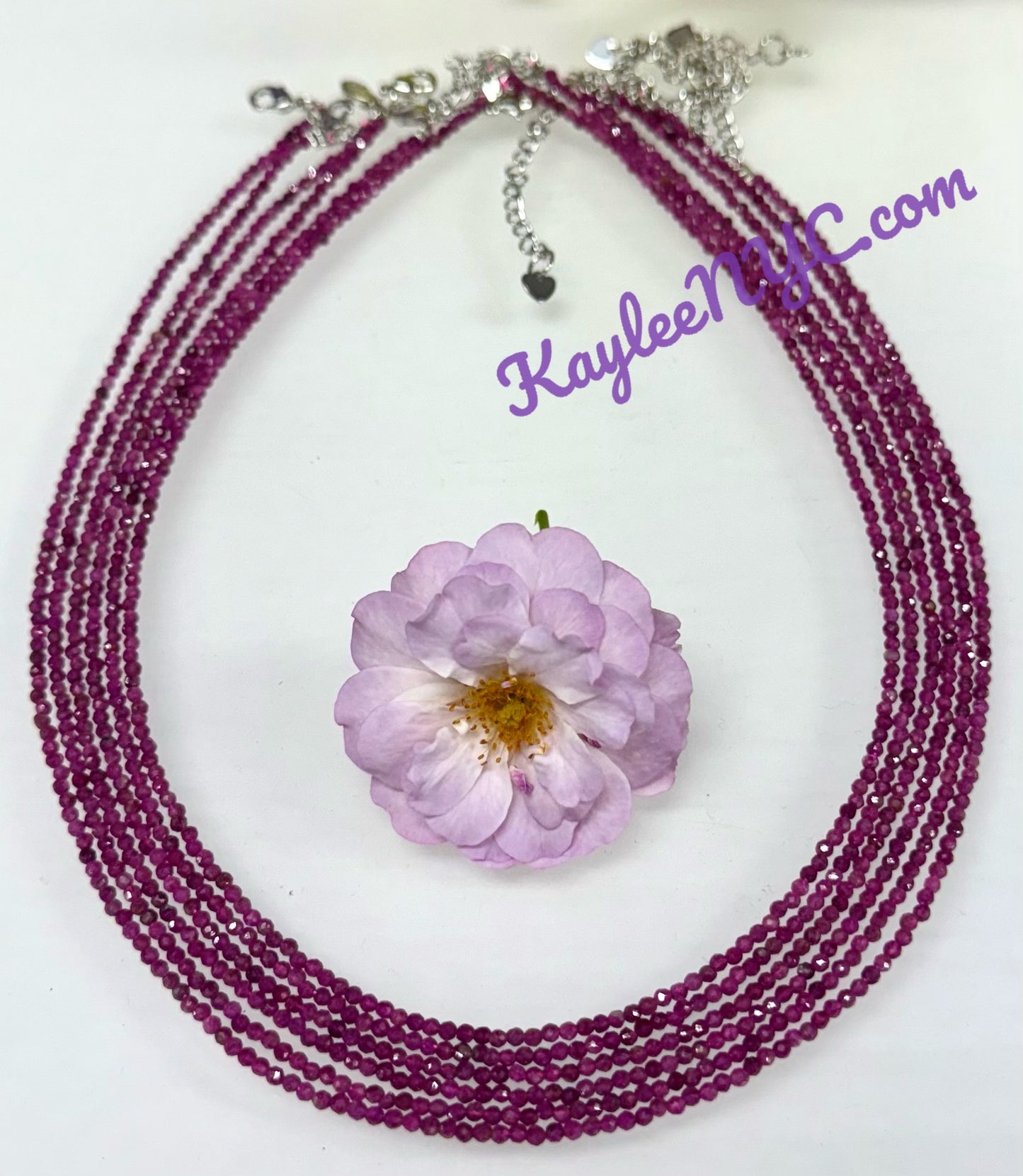 6 PCs 2mm Natural Ruby Necklaces