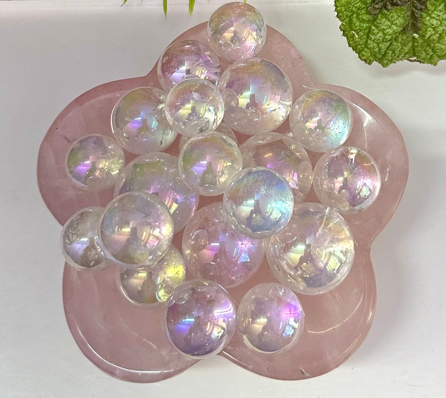 Wholesale Lot 1 Lb Angel Aura Clear Quartz Spheres Crystal Ball Healing