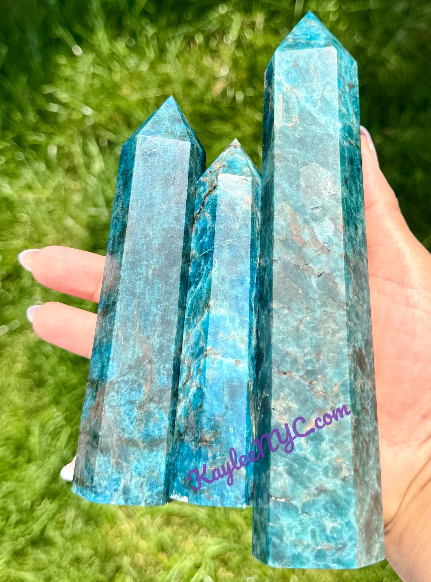 Wholesale Lot 4-5 PCs large Natural Apatite Obelisk Tower Point Crystal Healing