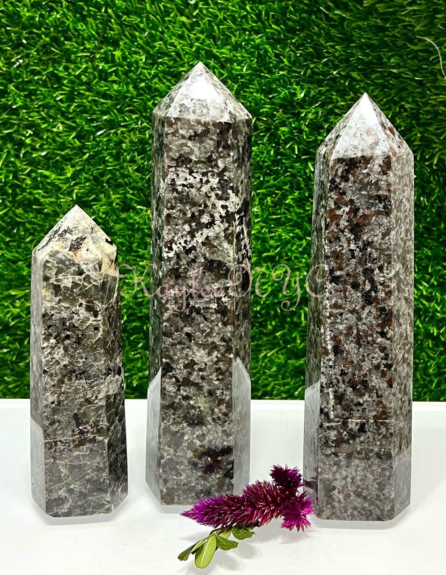 Wholesale Lot 3-4 pcs large Natural Emberlite Aka Yooperlite Obelisk Tower Point Crystal Healing