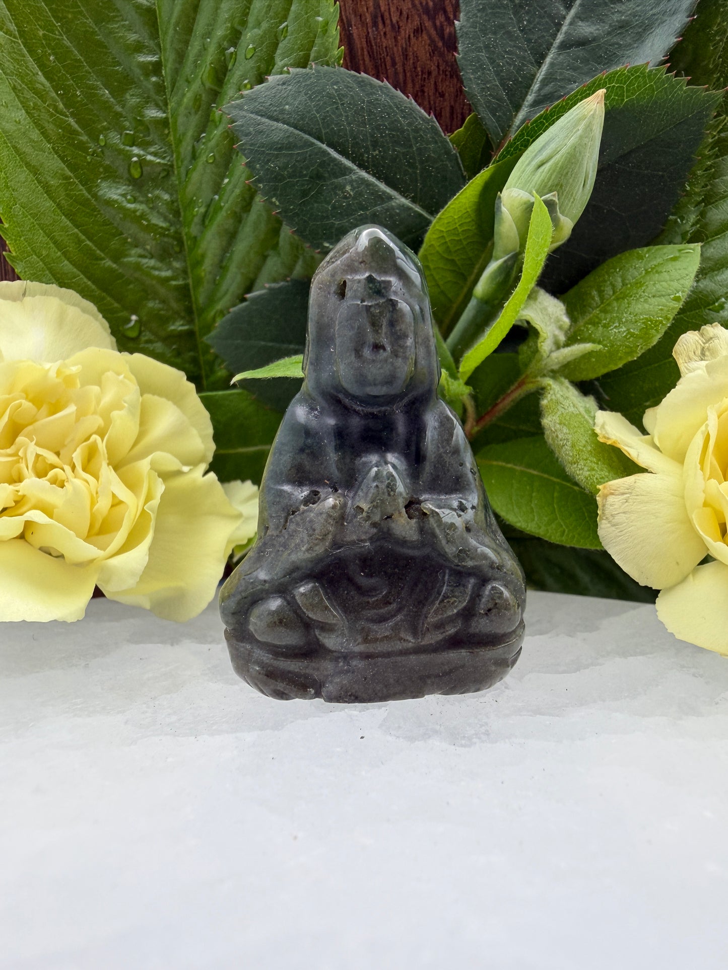 10 Pcs 1.5” Natural Crystal Guanyin Female Buddha