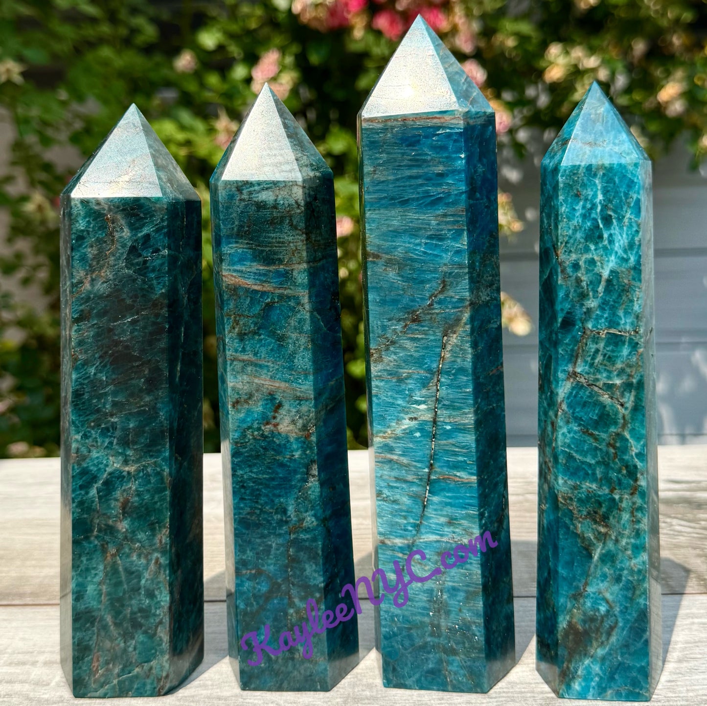 Wholesale Lot 4-5 PCs large Natural Apatite Obelisk Tower Point Crystal Healing