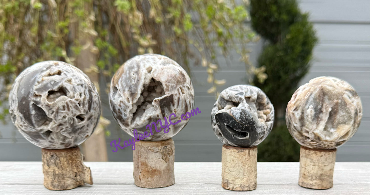 Wholesale Lot 4-5 PCs Natural Sphalerite Spheres Crystal Ball 3.8 to 4 lbs
