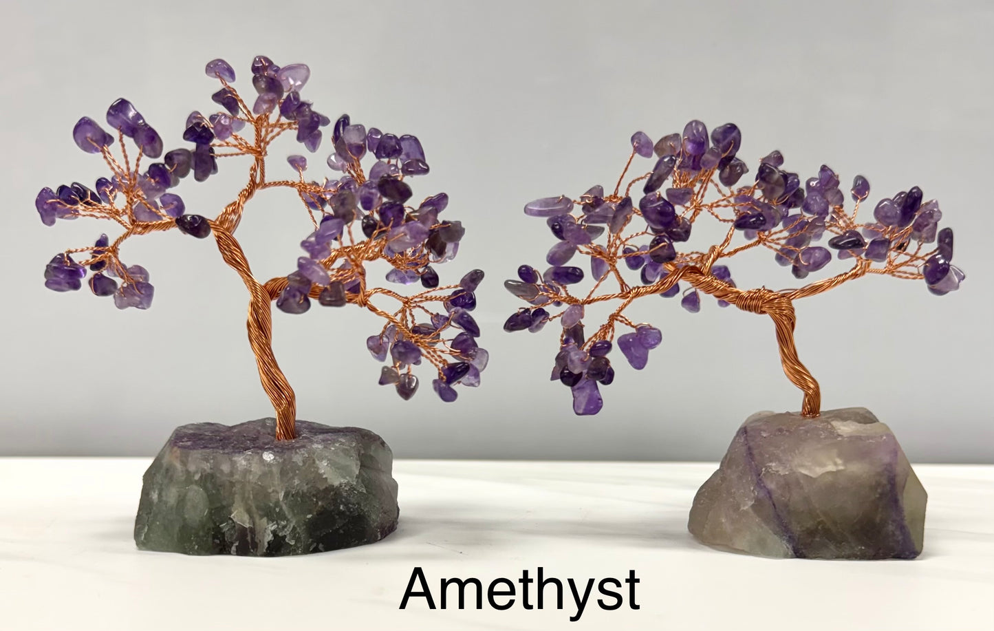 Wholesale Lot 7Pcs Bonsai Tree with Fluorite Crystal Base