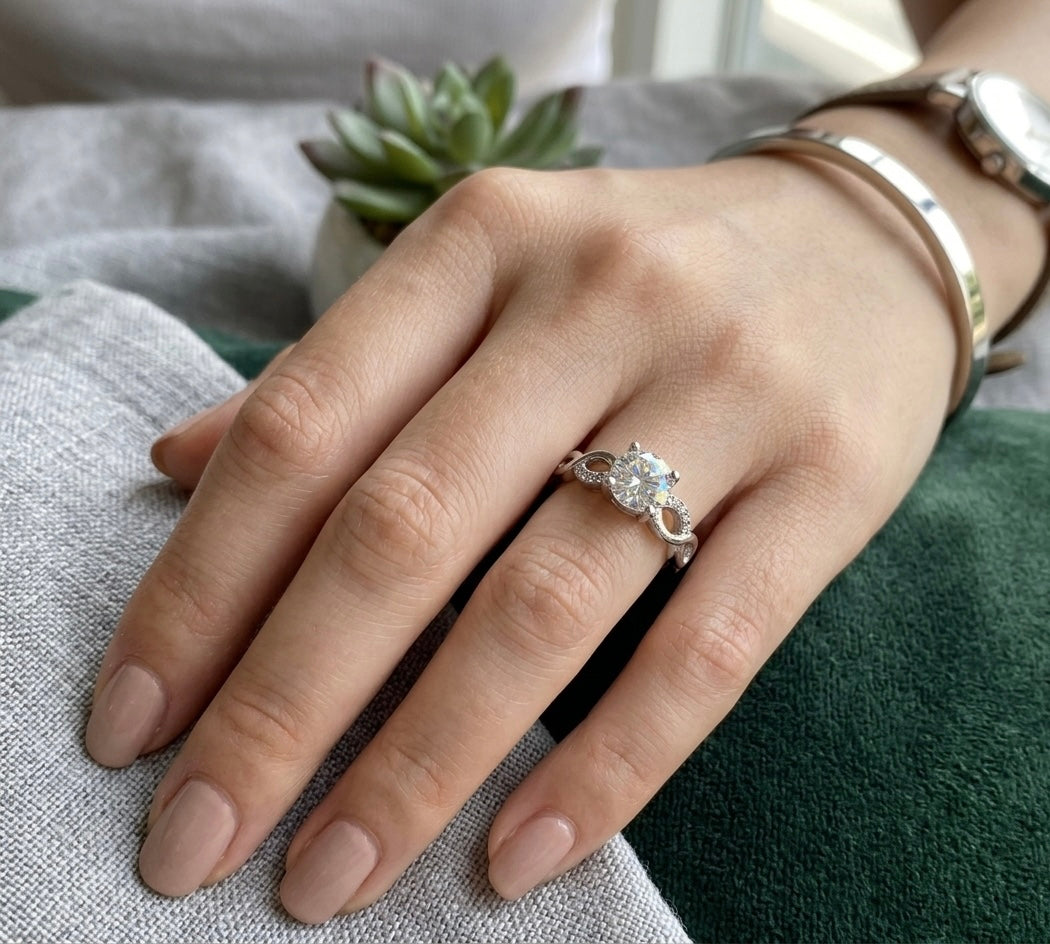 Wholesale Lot 7 Pcs Natural Moissanite Stainless Steel(316) rings