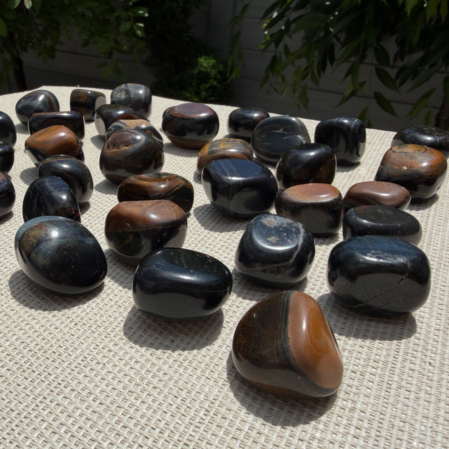 2 lbs Natural Blue Tiger Eye Tumble