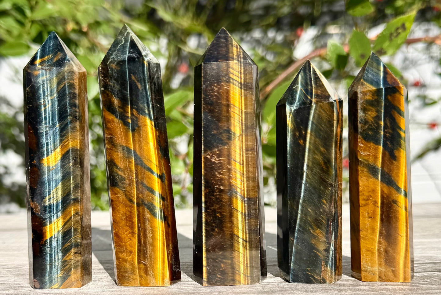 Wholesale Lot 1 lb Natural Blue Tiger Eye Obelisk Tower Point Crystal Healing Energy