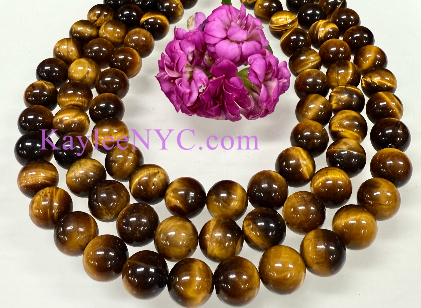 3 strands 10mm Natural Tiger Eye Beads Crystal Healing Energy