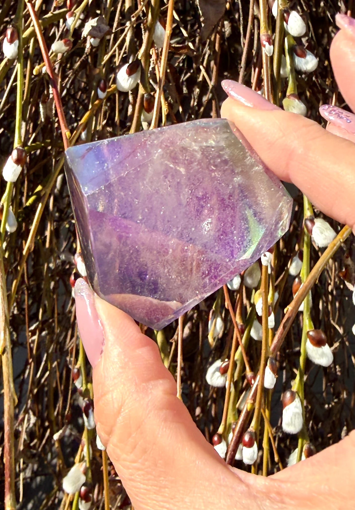 Wholesale Lot 2 lbs Tanzine Aura Freeform Crystal Polished Healing Energy