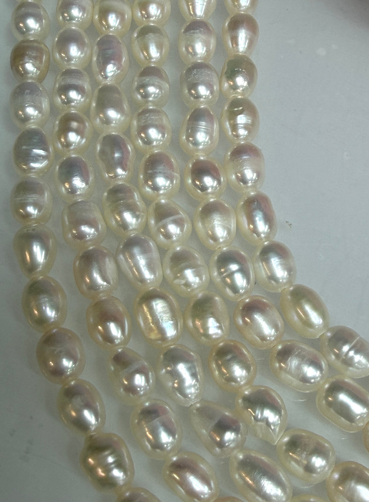 6 PCs 6 pcs ~5mm Natural Freshwater Pearl Necklace Healing Energy
