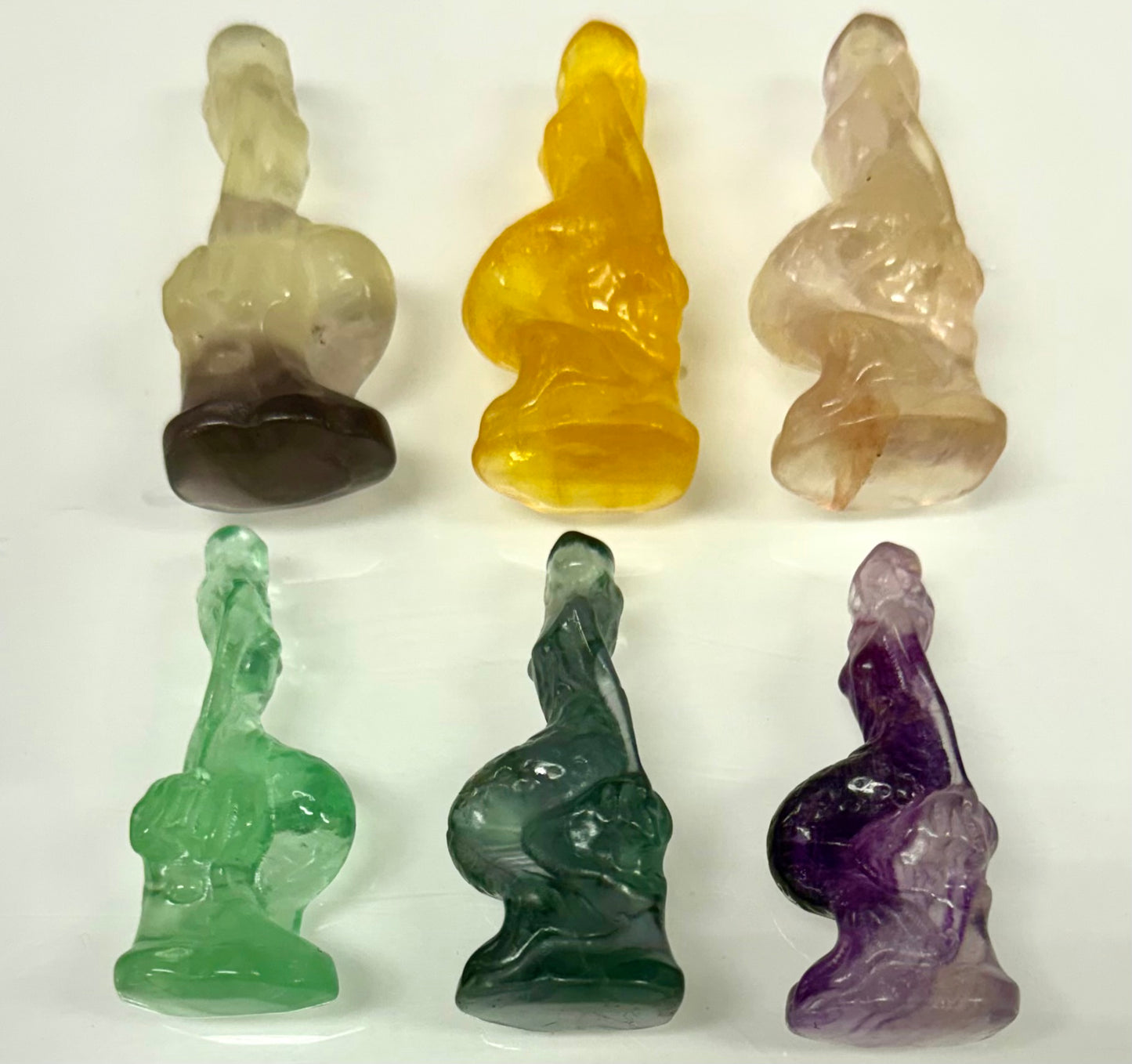 Wholesale Lot 6 PCs Nstural Fluorite Mermaids Crystal Healing Energy
