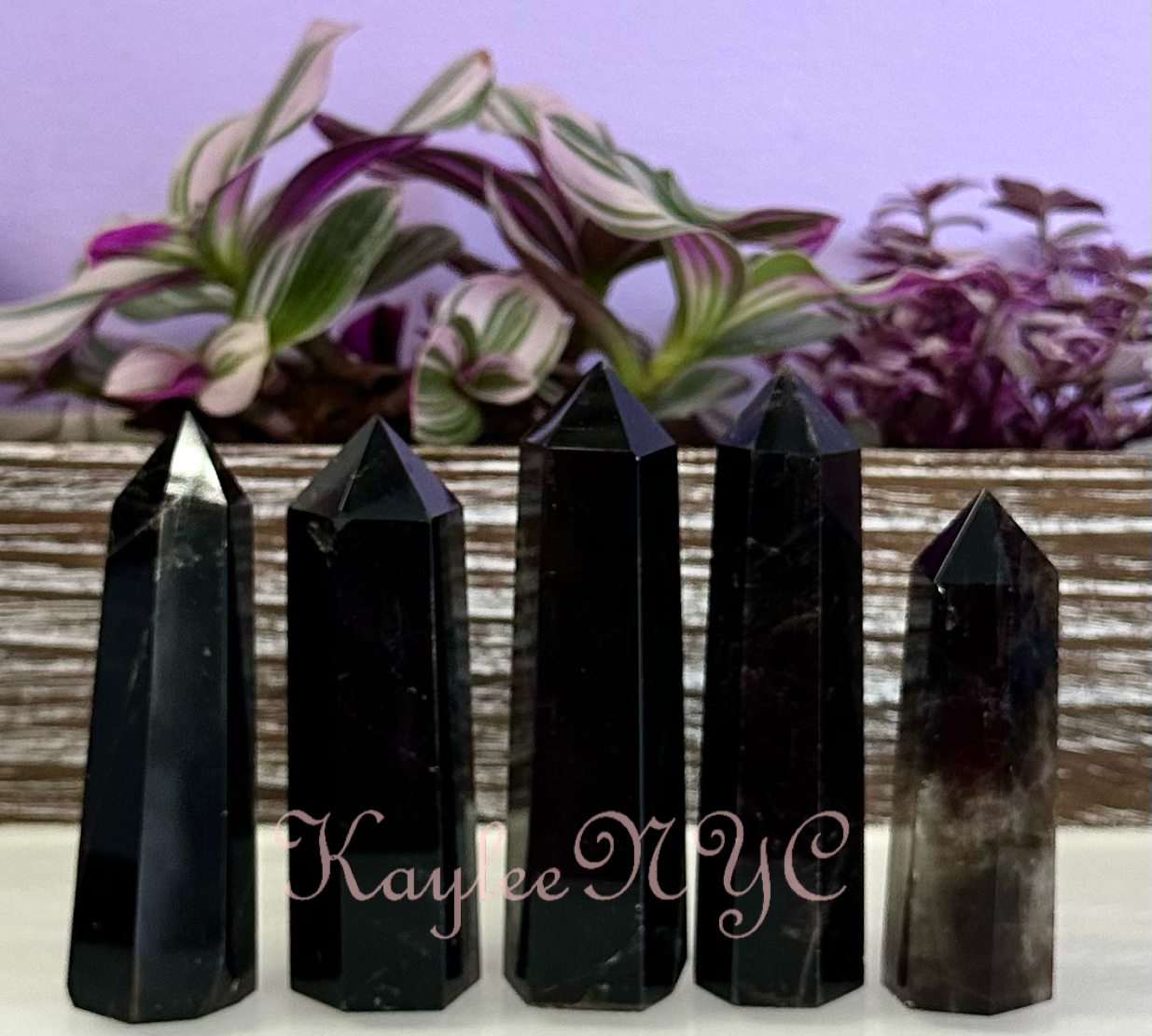 Wholesale Lot 1 lb Black Rose Quartz Obelisk Tower Point Crystal Healing