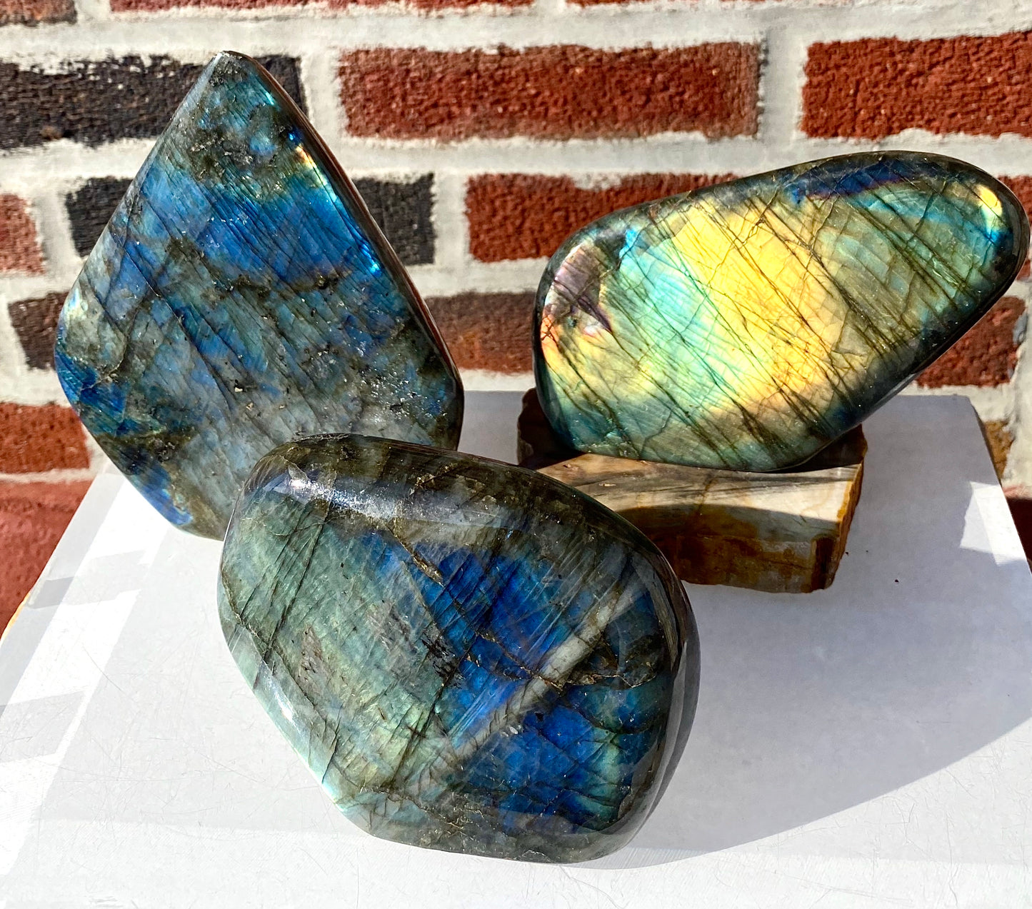 Wholesale Lot 3 to 5 Pcs Natural Sunset Labradorite Freeform Crystal 7.8 lb - 8 lb