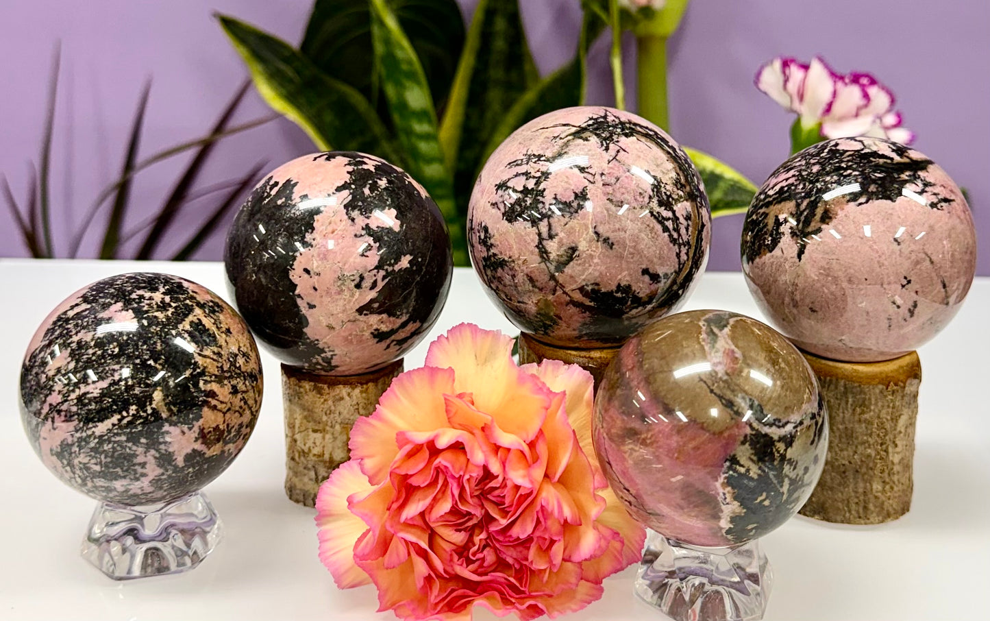 4 lbs Natural Rhodonite Sphere Crystal Healing Energy