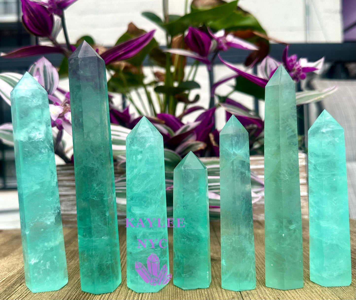 Wholesale Lot 2 lbs Natural Mint GreenFluorite Obelisk Tower Point Crystal Healing