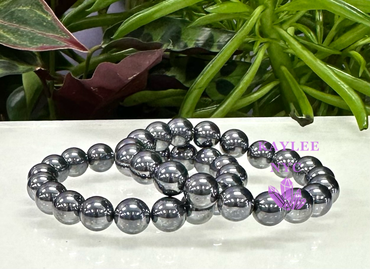6 PCs 10mm Terahertz Stretch Bracelet 7.5”