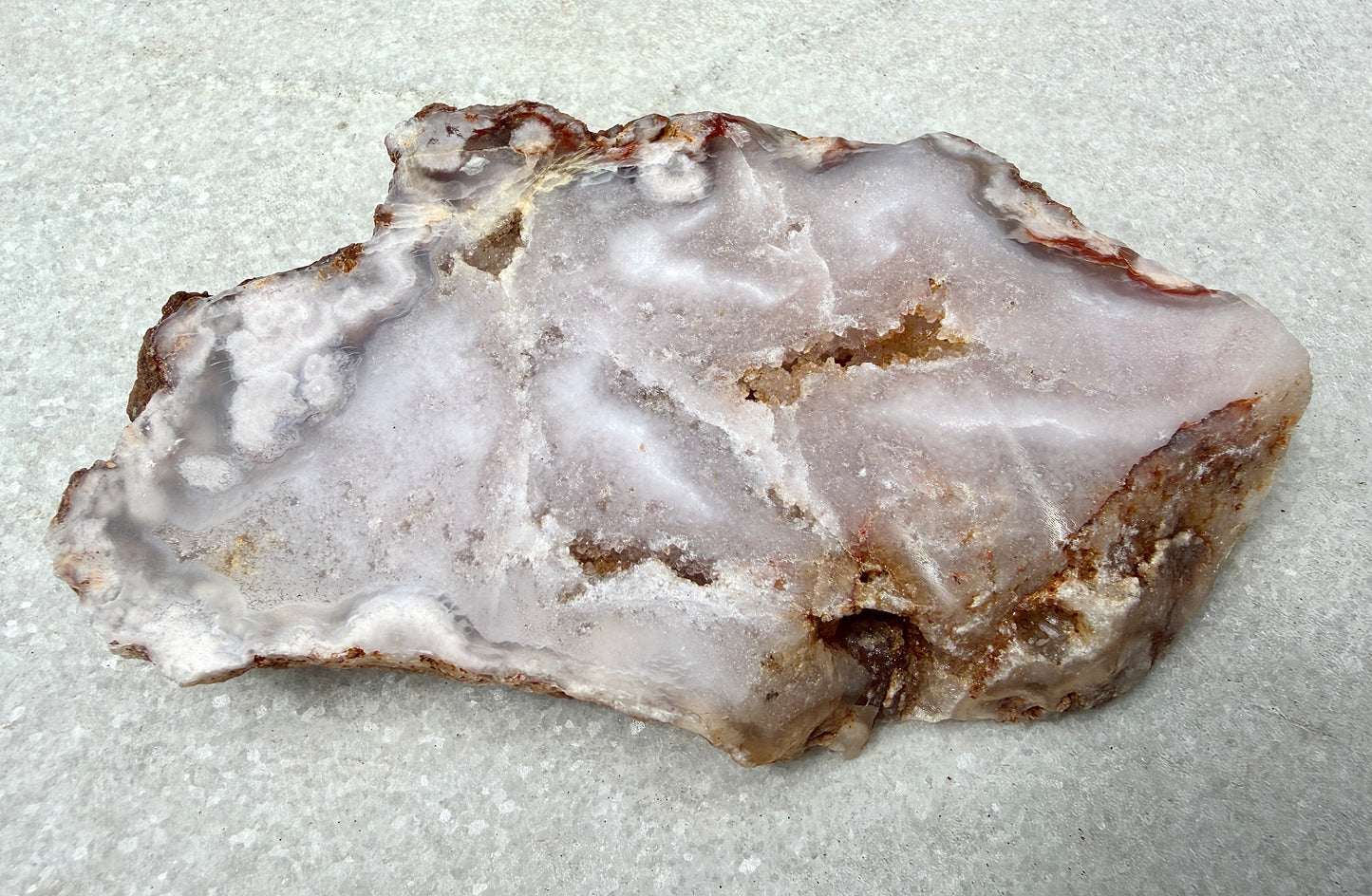 2 lbs Natural Pink Amethyst Flower Agate Slabs crystal healing energy