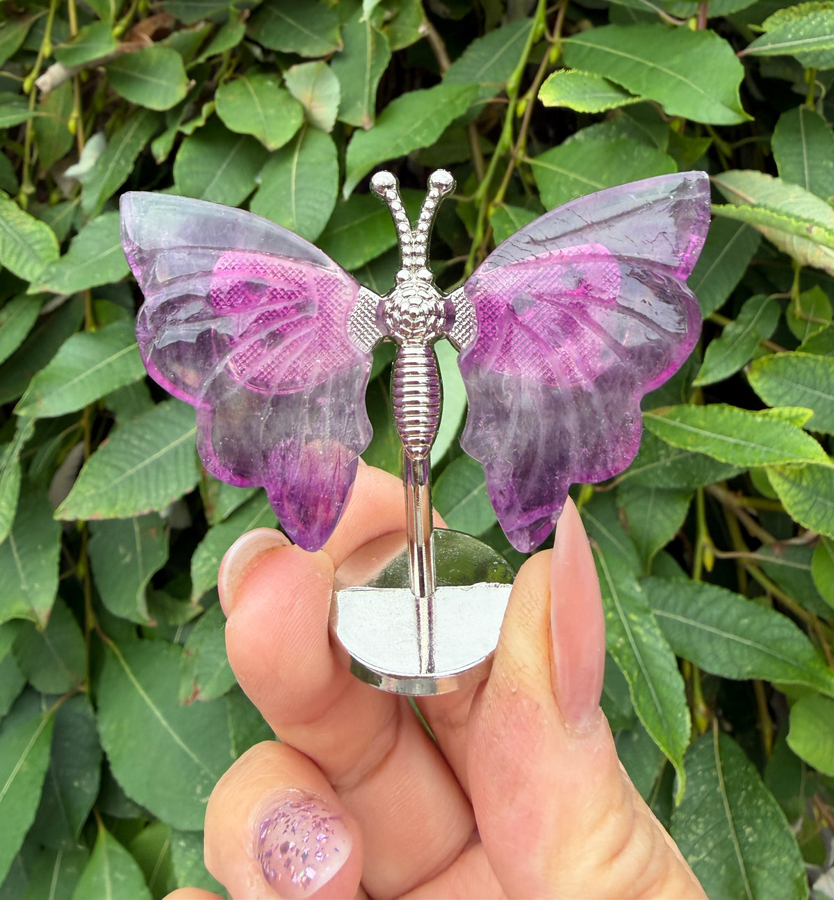 Wholesale Lot 12 PCs Mixed Natural Crystal Butterfly w/stand Healing Energy