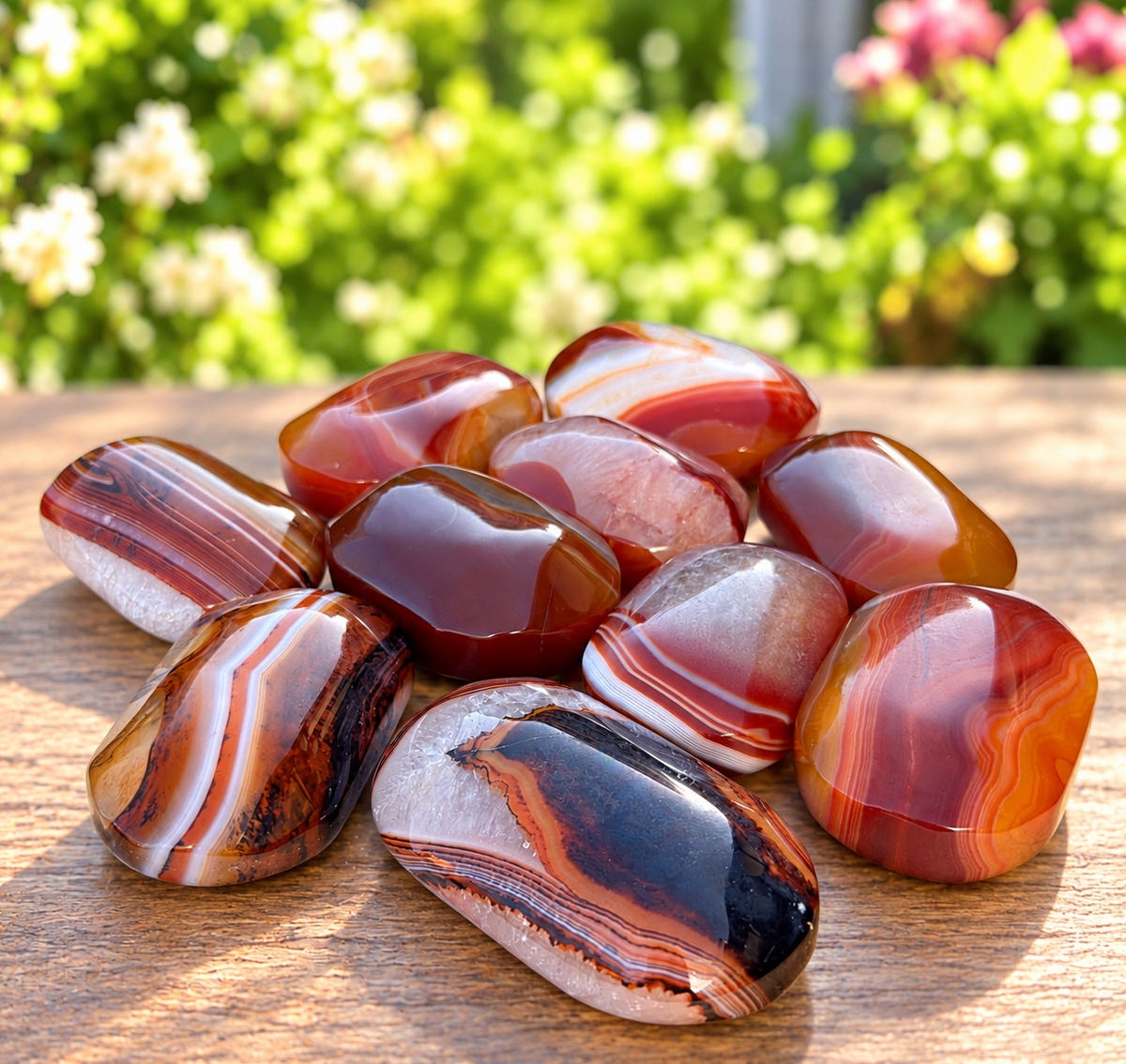 Wholesale Lot 2 Lbs Natural Sardonyx Palm Stone Crystal