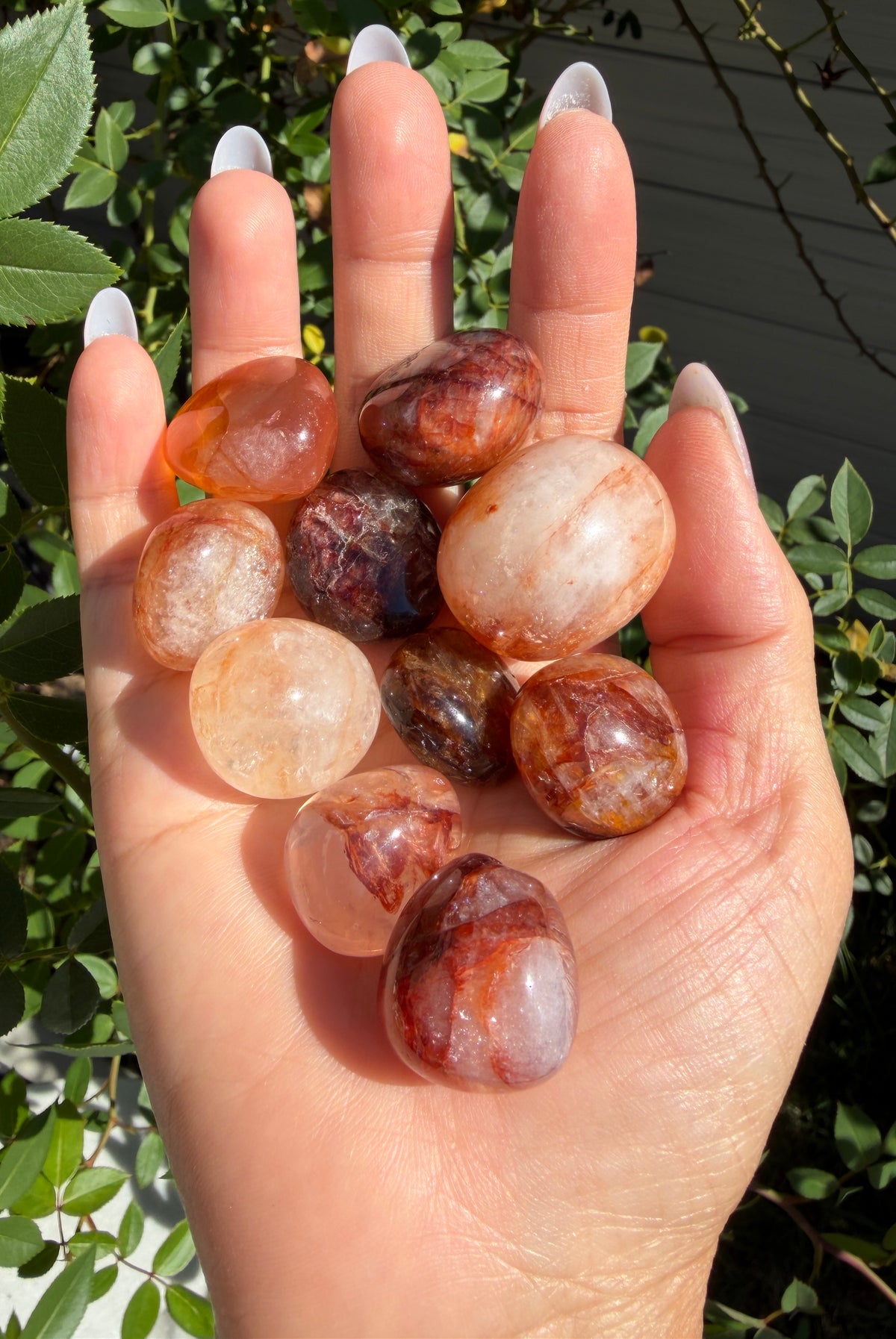 2 lbs Natural Hematoid aka Fire Quartz Tumble
