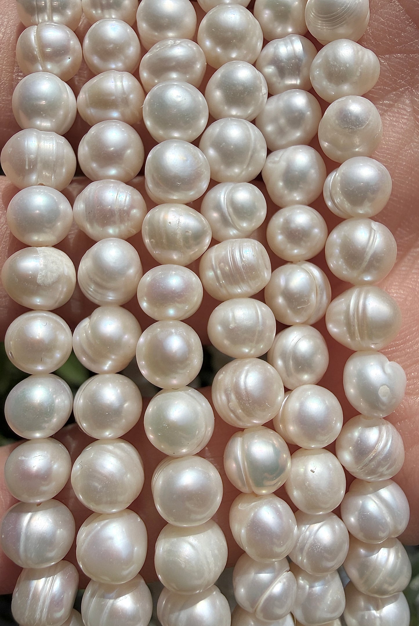 6 PCs 6 pcs ~6.5mm Natural Freshwater Pearl Necklace Healing Energy