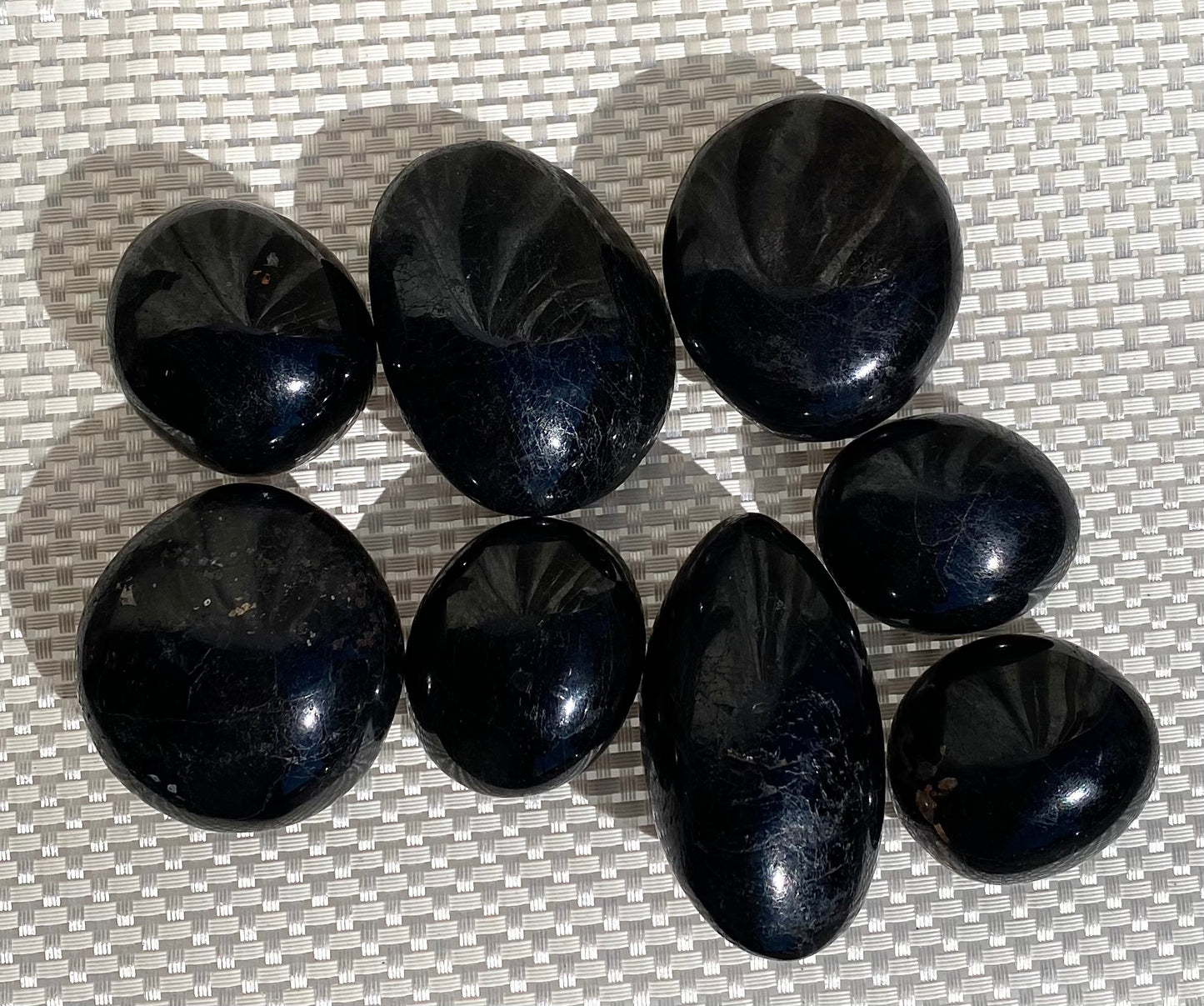 Wholesale 2 Lb Lot Natural Black Tourmaline Palm Stones Crystal Natural Energy