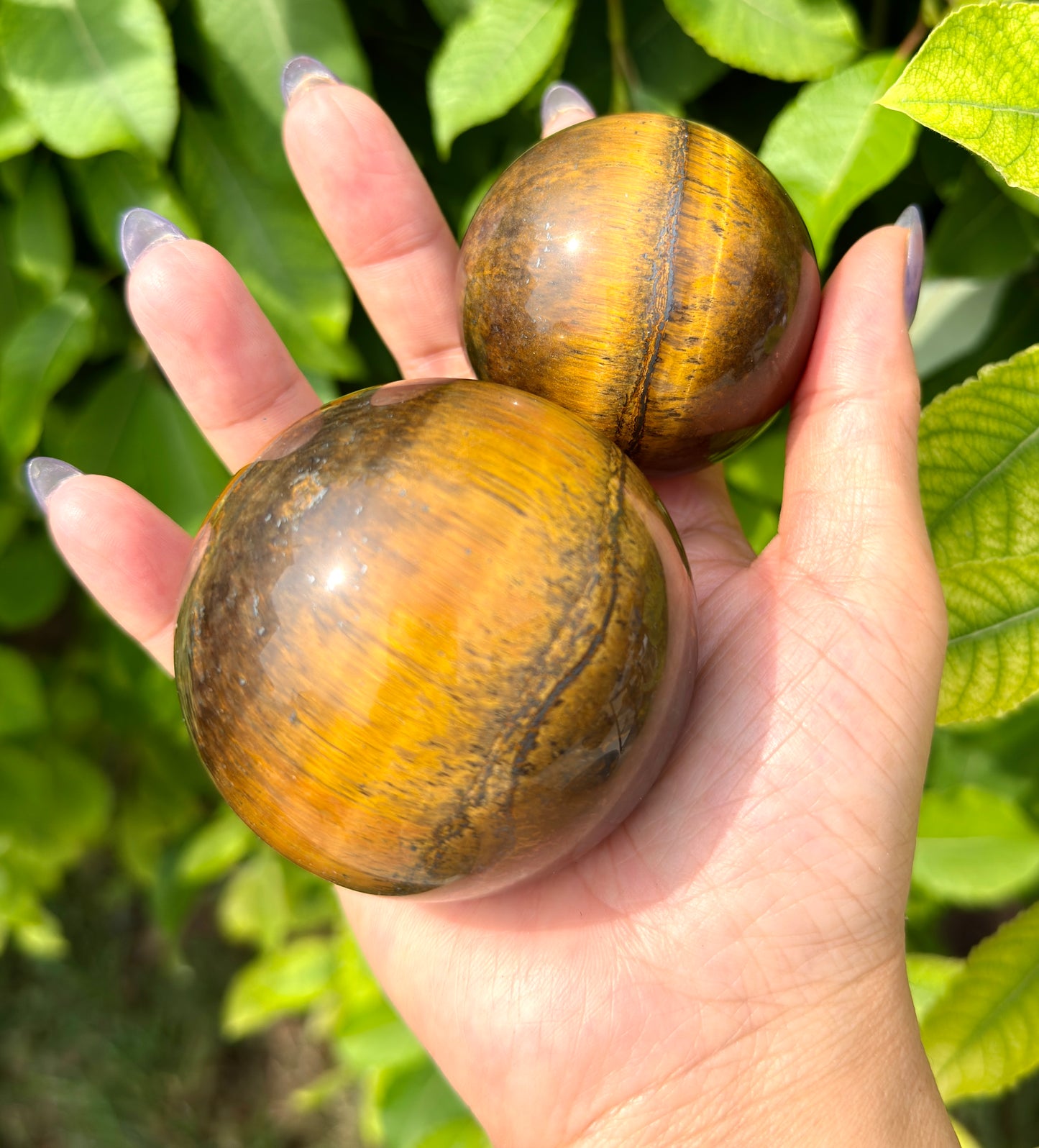 Wholesale Lot 3-4 pcs Natural Tiger Eye Spheres Crystal Ball Energy Healing