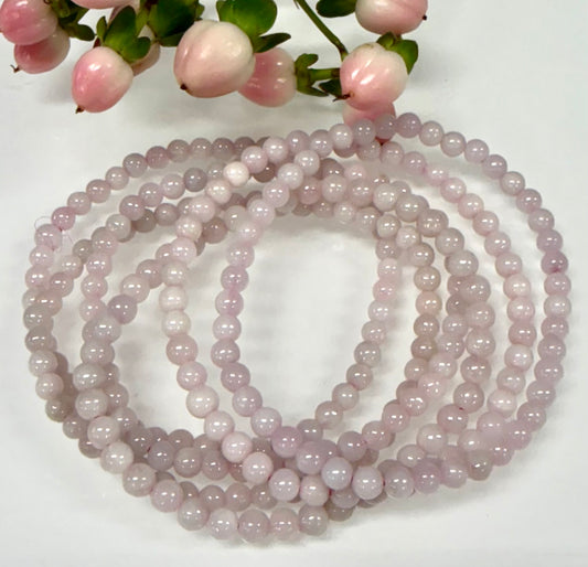 Wholesale Lot 6 Pcs Natural Pink Jade Jadeite 4mm 7.5” Crystal Healing Stretch Bracelet