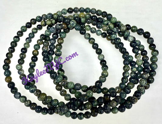 Wholesale Lot 6 Pcs Natural Kambaba Jasper 4mm 7.5” Crystal Healing Stretch Bracelet