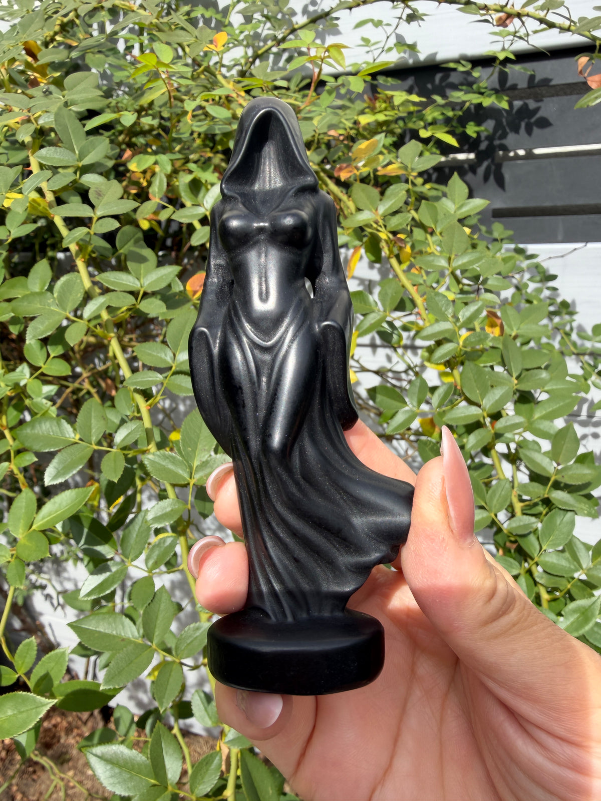 6 PCs 12cm Mixed Natural Crystals Female Reaper Ghost Goddess Carving