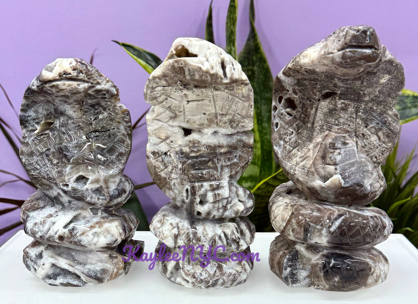 Wholesale Lot 3 Pcs Natural Sphalerite Cobra Snakes