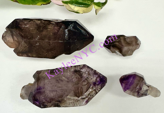 4 PCs Natural Shangaan Amethyst Zimbawa Raw Crystal ~150g