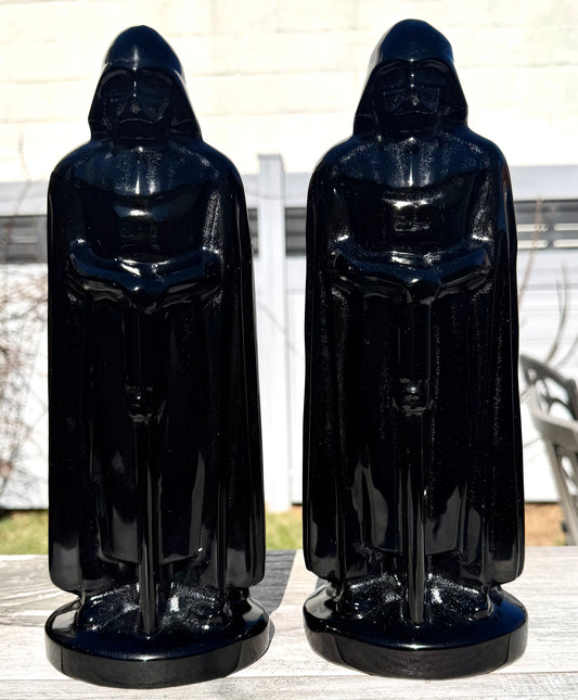 Wholesale Lot 2 PCs 30cm Black Obsidian Darth Vader Crystal Healing Energy