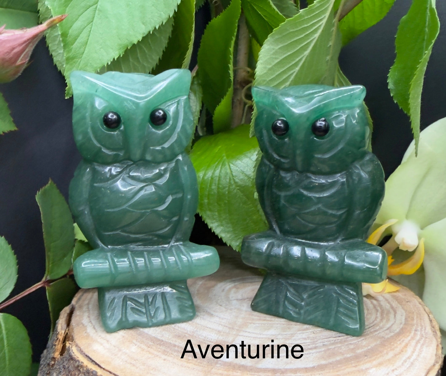 8 PCs Mixed Natural Crystal Owls Healing Energy