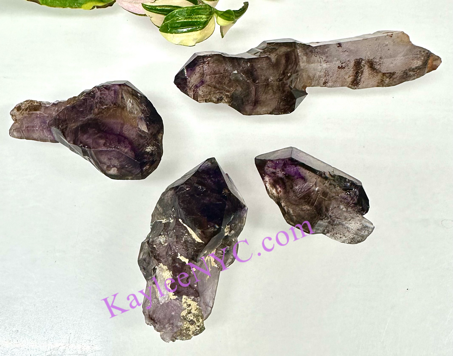 4 PCs Natural Shangaan Amethyst Zimbawa Raw Crystal ~150g
