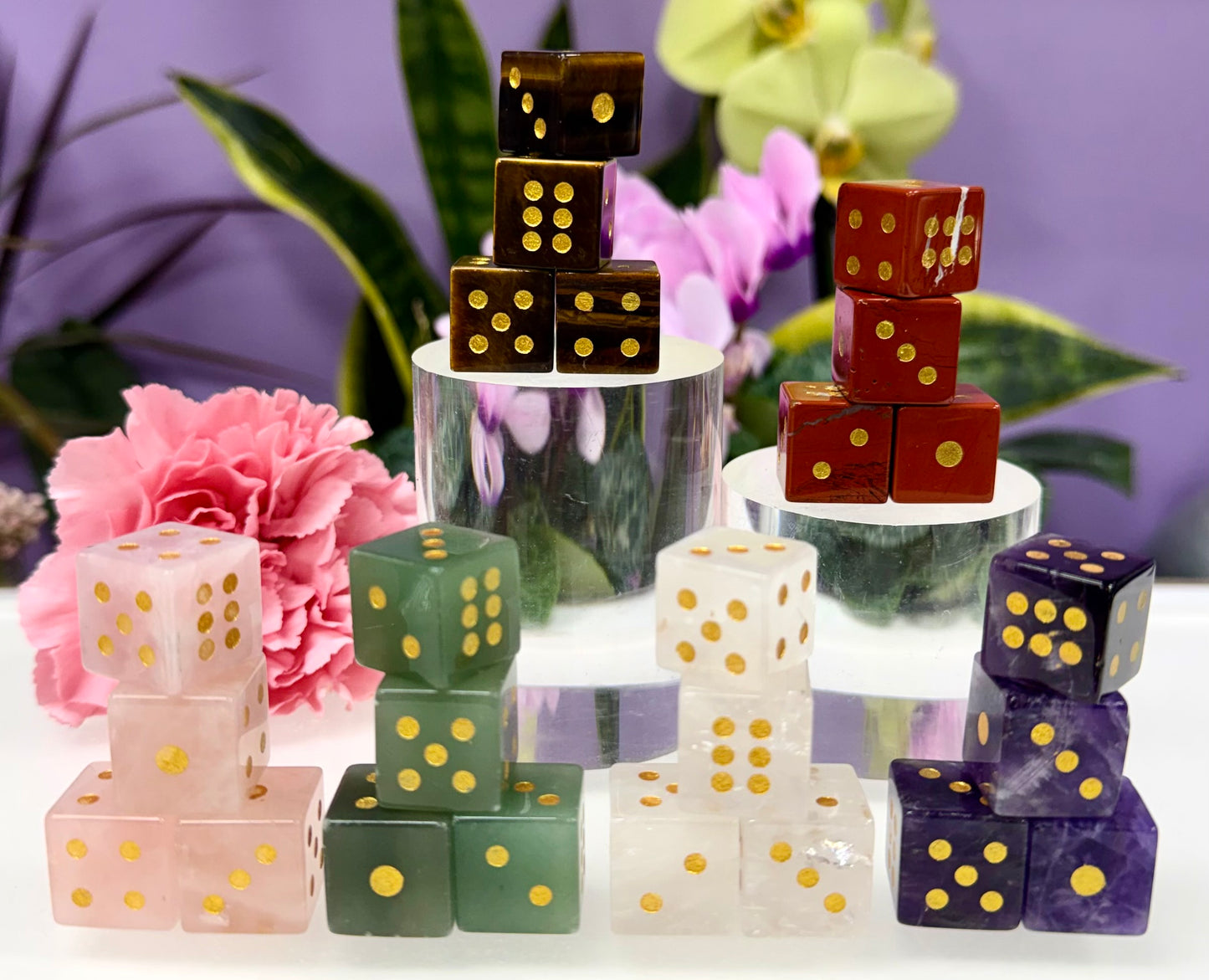 Wholesale Lot 24 PCs Natural Crystals Dice Healing Energy