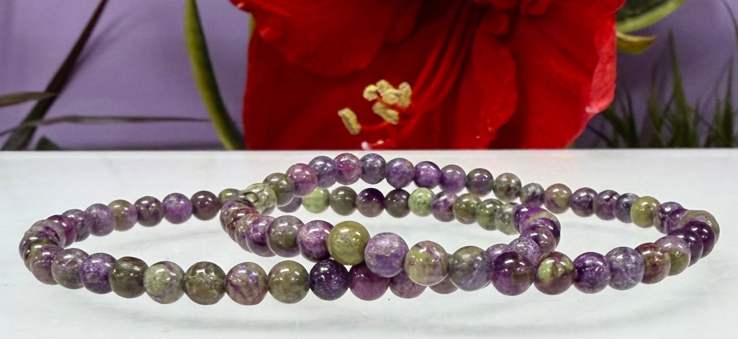 Wholesale 6 Pcs Natural Atlantisite 4mm 7.5” Crystal Healing Stretch Bracelet