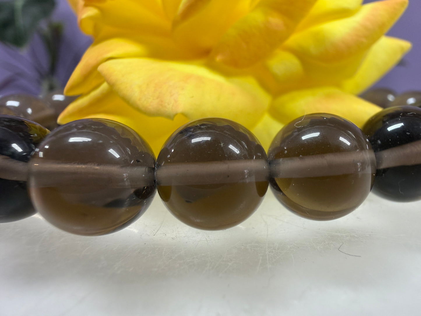 Wholesale Lot 6 Pcs Natural Ice Obsidian 10mm 7.5” Stretch Bracelet