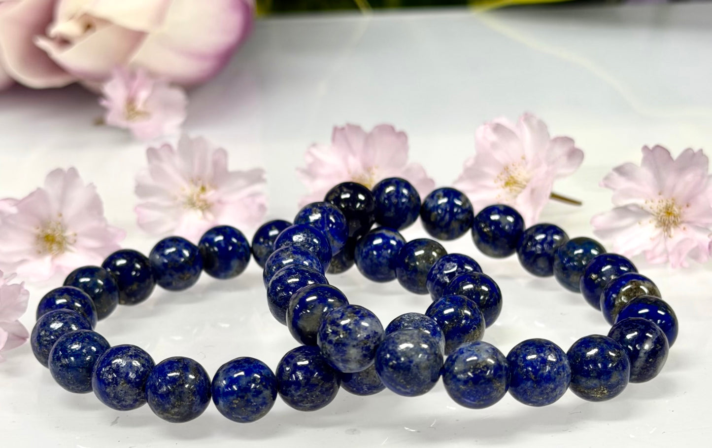 Wholesale 6 Pcs Natural Lapis Lazuli 10mm 7.5" Crystal Healing Stretch Bracelet