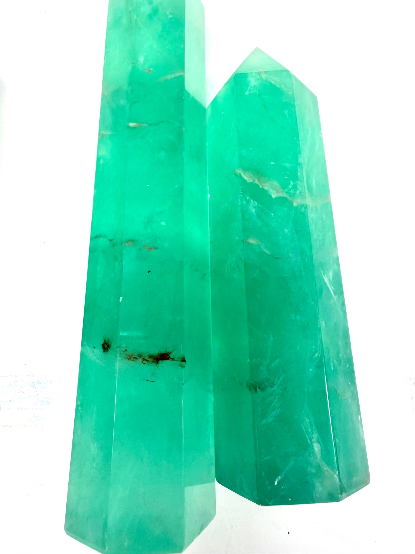 Wholesale Lot 3-4 PCs large Mint Green Fluorite Tower Obelisk Point Natural Crystal Healing