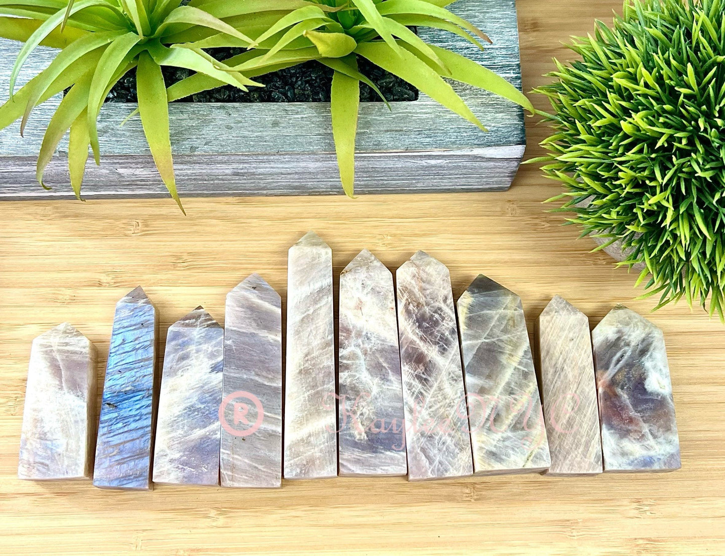 Wholesale Lot 2 lbs Natural Moonstone Obelisk Tower Point Crystal Healing Energy