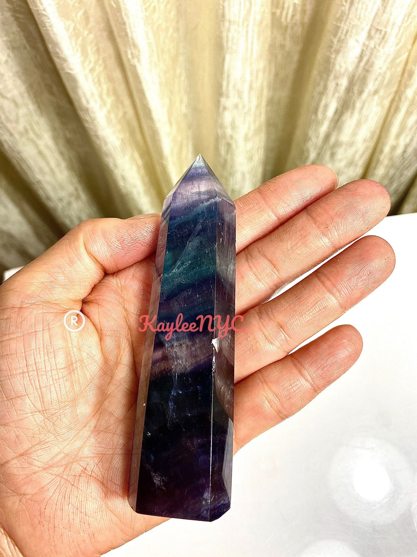 Wholesale Lot 2 Lbs Dark Rainbow Fluorite Obelisk Point Crystal Natural Energy Tower