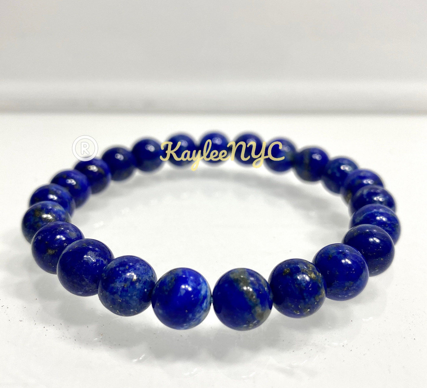 Wholesale 6 Pcs Natural Lapis Lazuli 8mm 7.5” Crystal Healing Stretch Bracelet