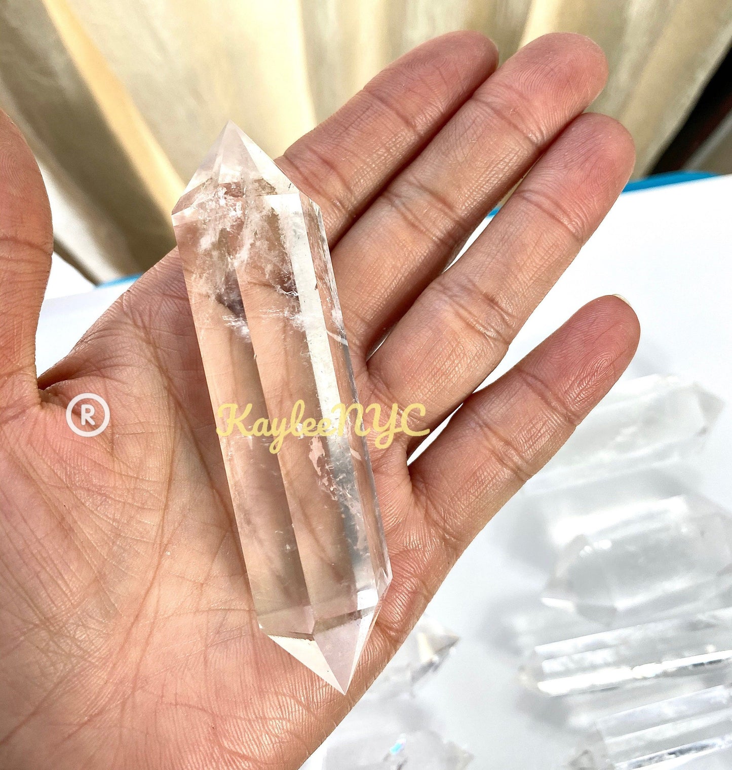 Wholesale Lot 1 lb Natural Clear Quartz Double Terminated point Wand Crystal Healing Energy