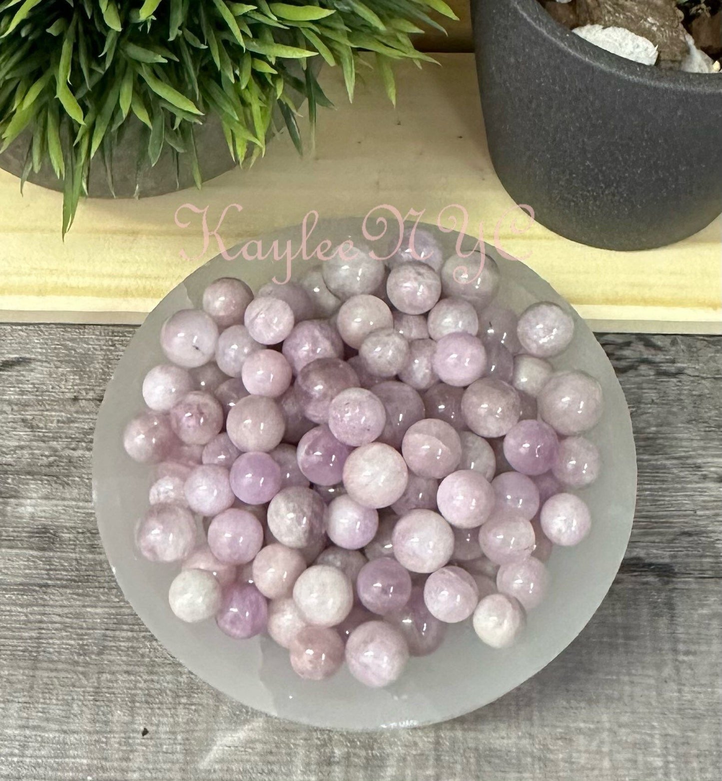 Wholesale Lot 0.5 lb Natural Kunzite Spheres Crystal Ball Energy Healing