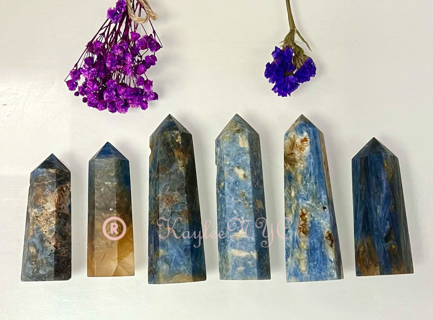 Wholesale Lot 1 lb Natural Blue Kyanite Tower Obelisk Point Wand Crystal Energy Healing